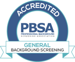 PBSA Accredited, General Background Screening