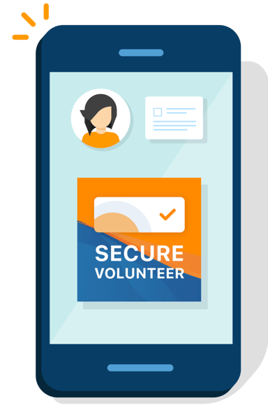 secure volunteer app illustration