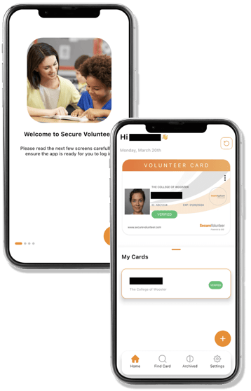 secure volunteer app screens secure volunteer app screens