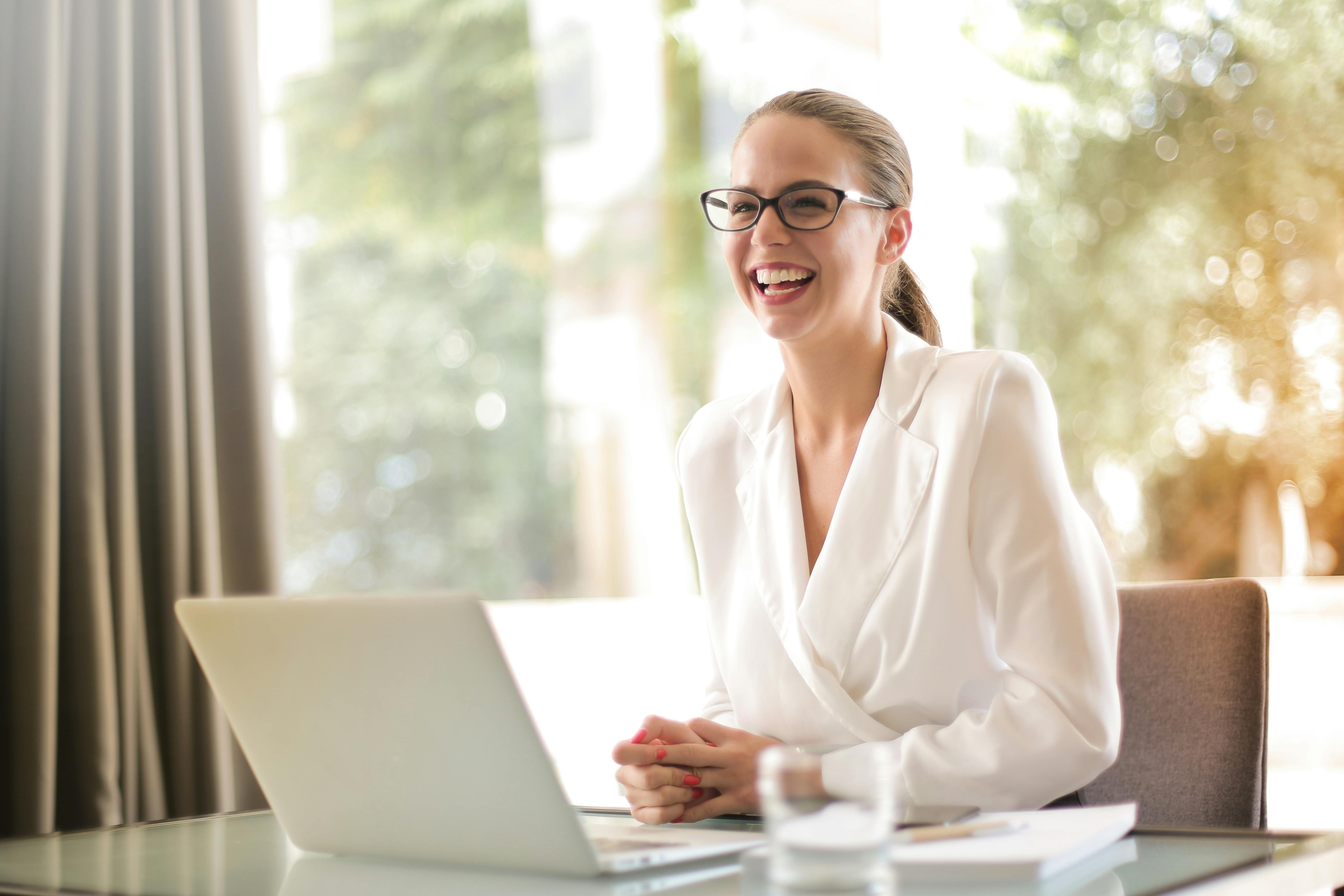 Professional conducting a reference check interview