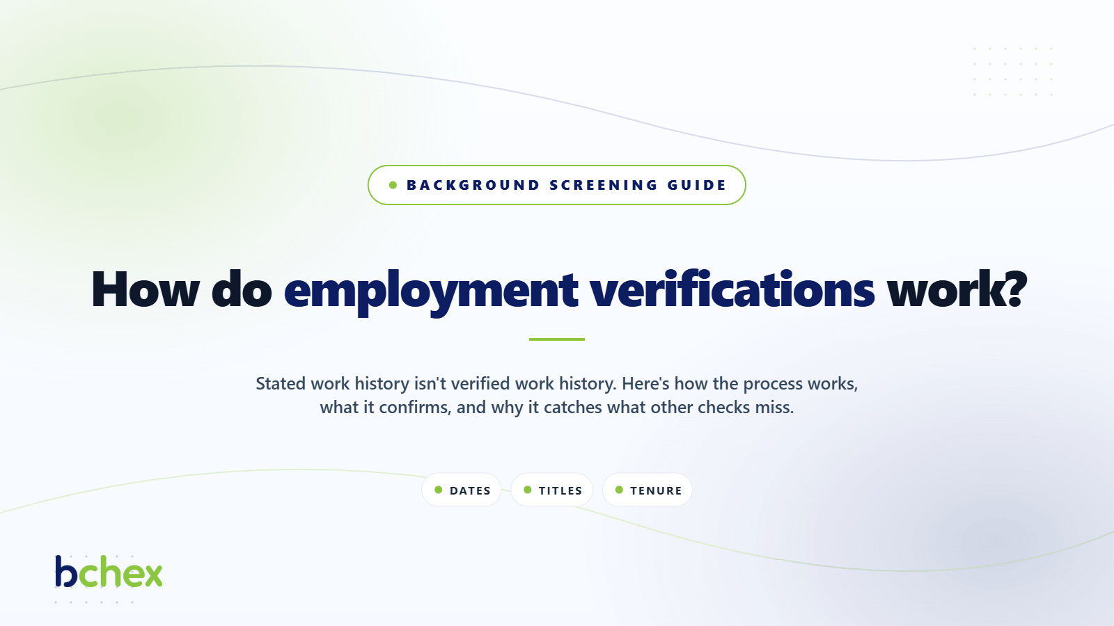 How Employment Verification Works